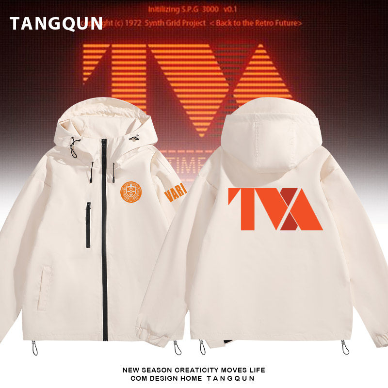 漫威LOKI洛基2美剧时间管理局TVA标志周边冲锋衣男士户外休闲夹克