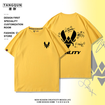 定制csgo2游戏Vitality小蜜蜂战队zywoo签名短袖周边纯棉T恤上衣
