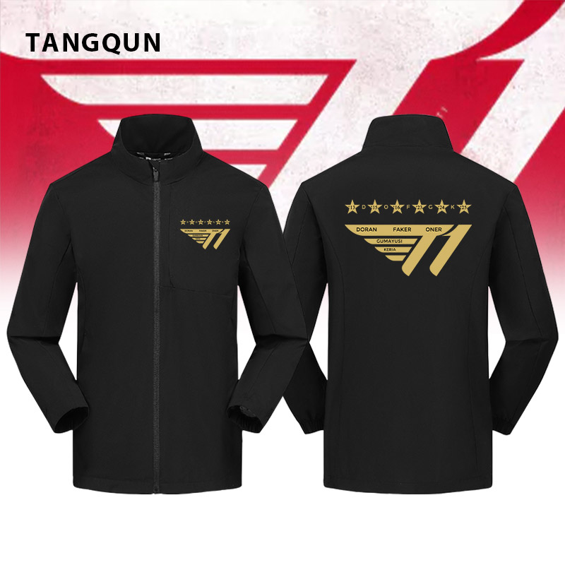 定制立领冲锋衣T1战队夺冠6星三连冠faker同款战队服应援衣服夹克