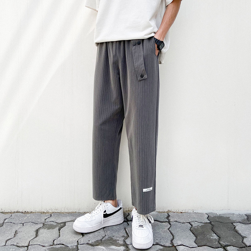抖音4夏季男士条纹休闲裤小西裤QT707-45量大差价到位,男装休闲裤,星座617B