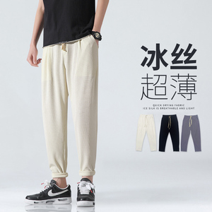 新面料！！夏季男士大码冰丝九分裤休闲裤QT707-35图片