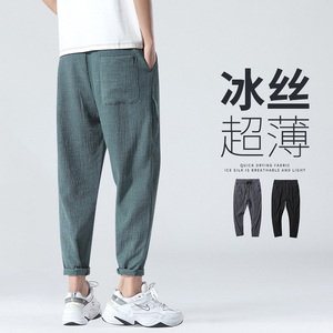 爆款！批25！主推差价大@男士大码垂感冰丝休闲裤速干裤休闲裤图片