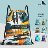 户外活动抽绳束口袋定制logo轻便健身防水运动双肩背包印字赛事包