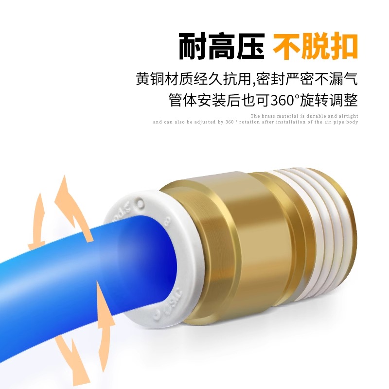 SMC内六角圆柱形螺纹直通KQ2S04-06-M3-M508-02-03气管快速接头外