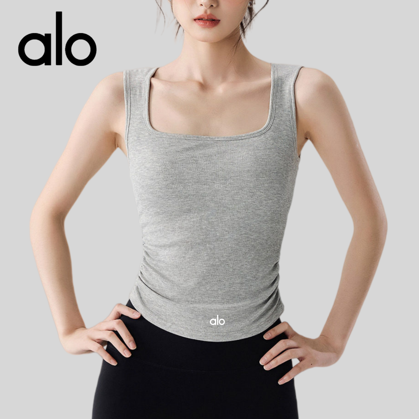 AIo 运动背心女夏透气含胸垫瑜伽文胸健身上衣专业普拉提内衣