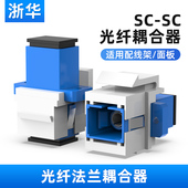 浙华光纤耦合器86模块法兰对接头lc双工连接器SC适配器电信级光纤面板配线架