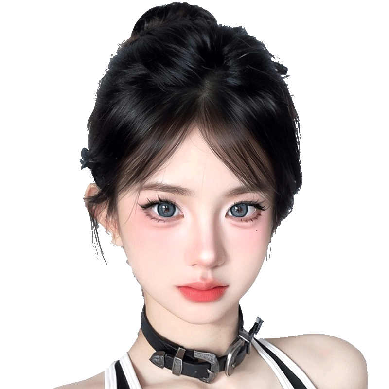 晚晚风假发胎毛刘海女头顶真发隐形自然前额补发轻薄发际线假发片