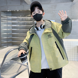 男童春秋双面穿冲锋衣外套2026新款春季装中大儿童男孩春装上衣潮