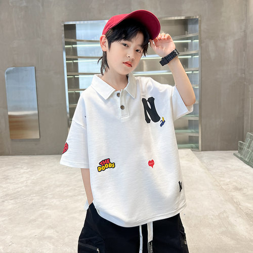 男童夏季全棉宽松POLO短袖韩系