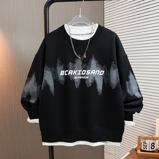 休闲外穿上衣中大童潮版 时尚 男孩春秋洋气衣服 卫衣韩版 男童秋新款