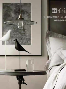 法式黑白小鸟树脂创意家居摆件工艺品客厅橱柜酒柜装饰礼品现货