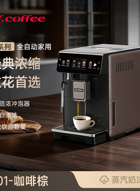 DR.COFFEE/咖博士E02E01家用全自动咖啡机小型意式浓缩现磨冷萃