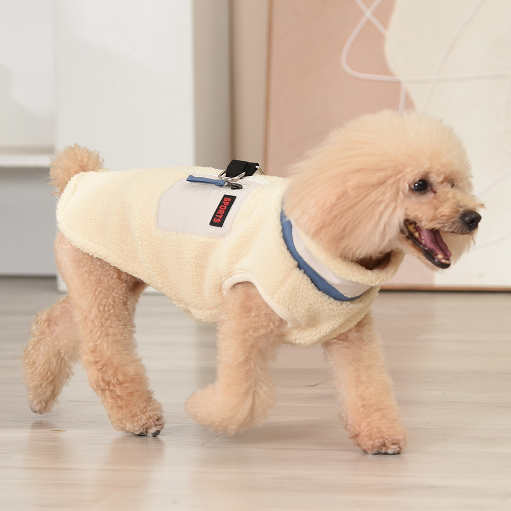 狗狗衣服泰迪雪纳瑞中小型犬羊绒保暖冬季可牵引2024新款宠物棉服