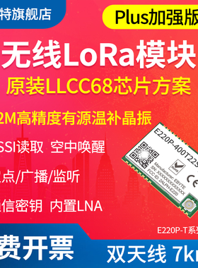 亿佰特433/470MHz频段LoRa无线模组模块LLCC68方案扩频技术UART