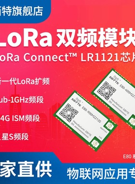 LoRa双频无线模块2.4G射频通信LoRaWAN物联网Sub-G收发一体LR1121