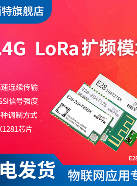 亿佰特新品LoRa扩频SX1281无线串口模块2.4g测距定位RSSI高速通信