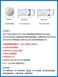 支持串口转WiFi式 低功耗无线路由模块A亿佰特贴片ST