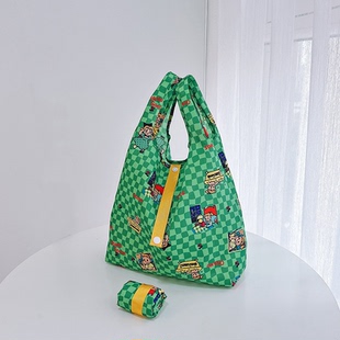 新款可爱原田治折叠环保迷你小购物袋饭盒包便当手拎袋超轻便学生