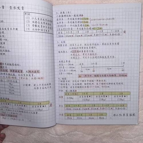 新版景晴儿科学彩色笔记儿科复习笔记考研知识点总结经验笔记本