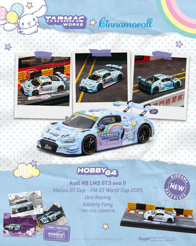 [V的预售]Tarmacworks 1:64 奥迪R8 gt3 玉桂狗 合金汽车模型
