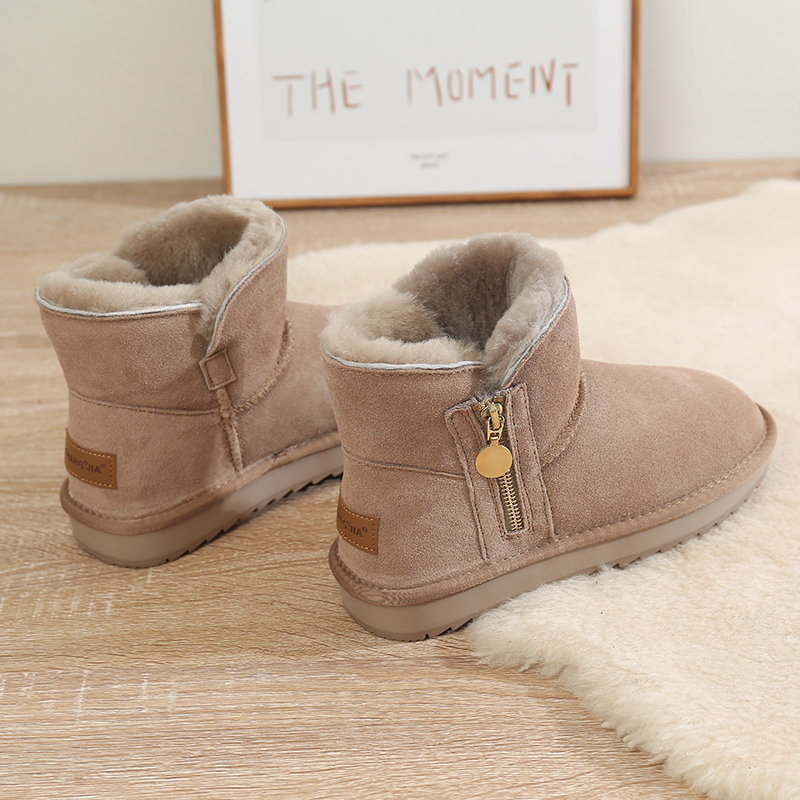 雪地靴女冬季短筒皮毛一体