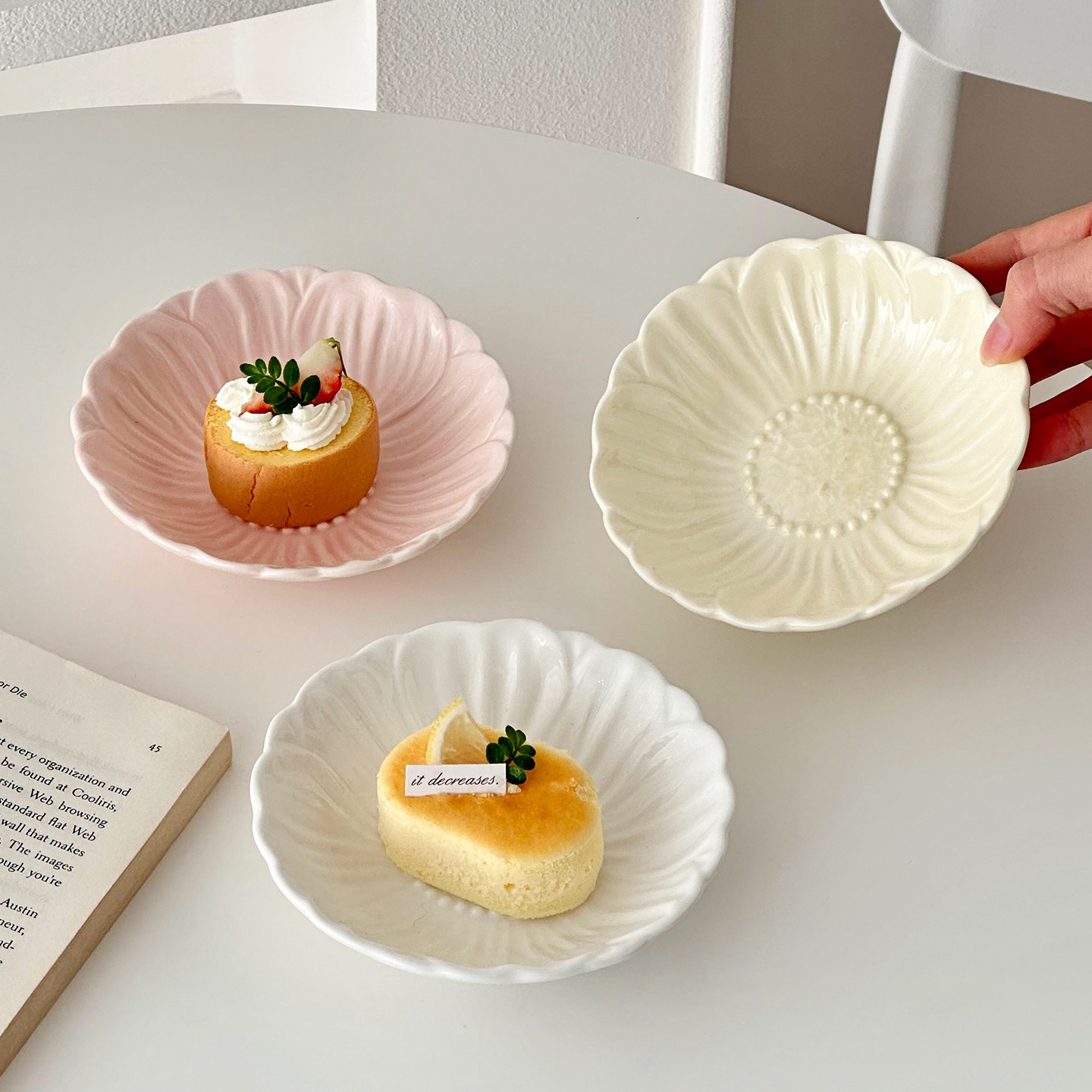 花朵陶瓷碟家用小碗蘸料调料碟酱油醋碟小菜茶点糕点碟精致小盘子,餐饮具,碟,淘宝优惠券,粉丝福利购,淘宝优惠卷