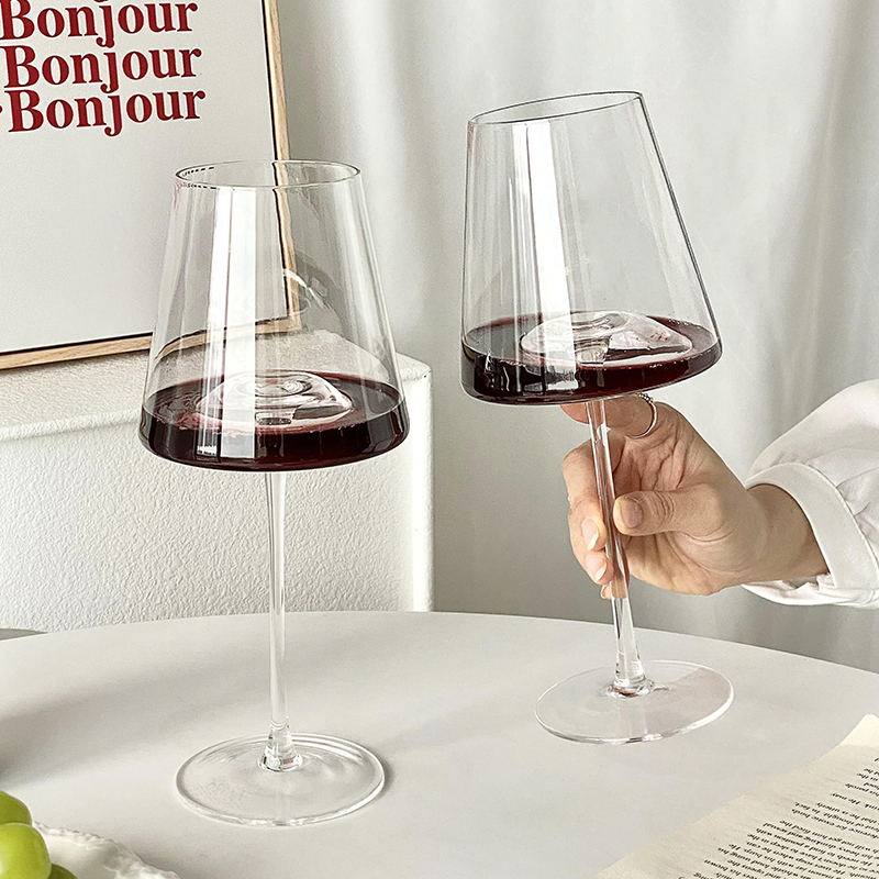半刻ins勃艮第紅酒杯玻璃高腳杯
