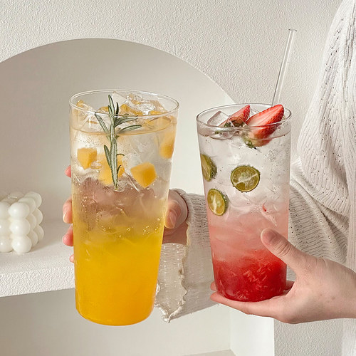 大容量玻璃杯高硼硅耐热果茶杯