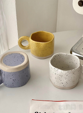 小众设计感陶瓷马克杯 ins风牛奶咖啡早餐杯高颜值女家用喝水杯子