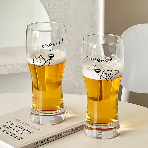 创意大容量啤酒杯轻奢高档家用个人专用网红个性精酿小麦扎啤杯