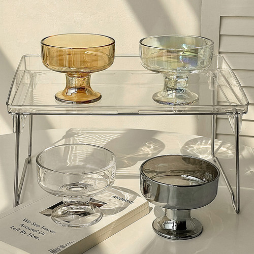 半刻甜品杯高脚玻璃雪糕冰淇淋杯