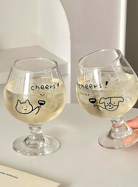 可爱啤酒杯高颜值家用轻奢高档精酿创意个人专用网红高脚扎啤杯子