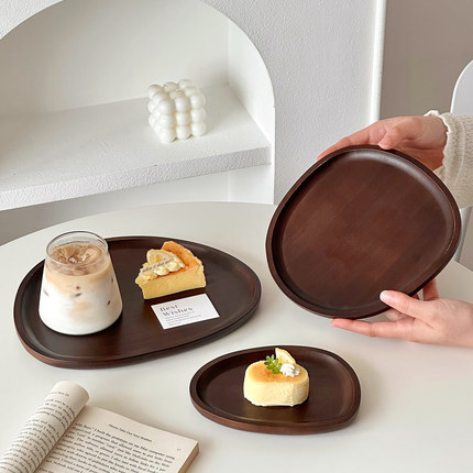 木质托盘高级感咖啡店餐桌茶点蛋糕甜品盘餐盘家居杂物置物收纳盘