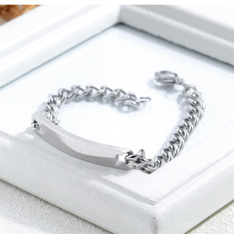 Petition Same item Bracelet silvery Simplicity Shield Lettering Titanium Anti allergy personality temperamentin the Accessories/Fashion Jewelry, Bracelets  category - from Buy2taobao.com to provide professional Taobao agent buy service
