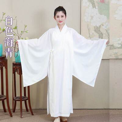 新款新款白色海青居士服禅修服夏秋季男女同款多丽丝海清衣服美观