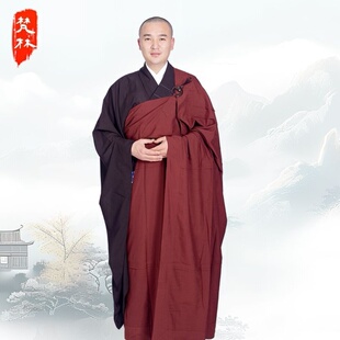 新款梵林僧服五衣七衣出家人咖色木兰色绿色和尚服僧服搭衣袈裟