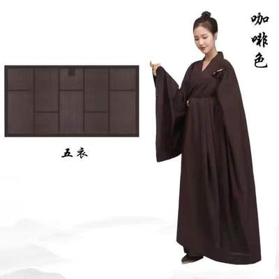 2025年缦衣海青居士服五戒搭衣菩萨戒曼衣木兰色五衣七衣比丘尼僧