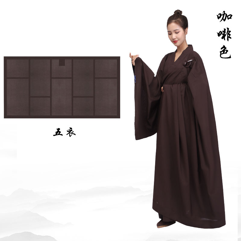 新款海青居士服受五戒搭衣缦衣女菩萨戒缦衣菩萨戒五衣比丘尼七衣