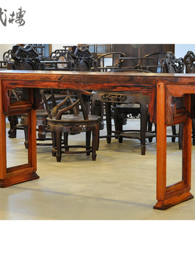 红木家具 老挝红酸条案 巴里黄檀  条案 花枝平头案(现货,B1193)