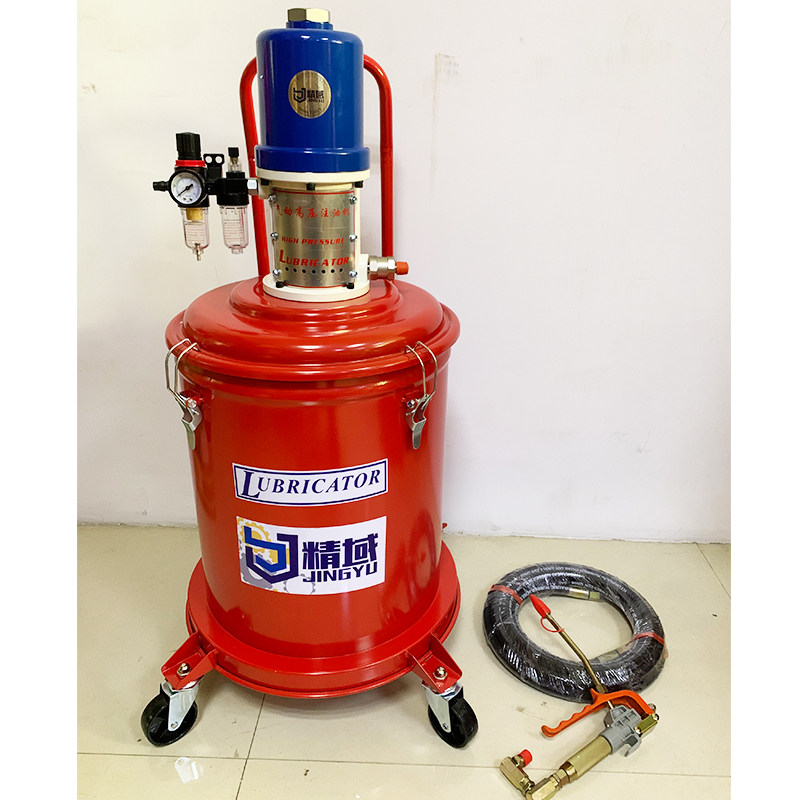 精域美式气动黄油加注机a55-g气动油脂泵30l加油车可放桶注脂枪