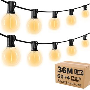 plastic Atta light with string outdoor bulbs G40 LED