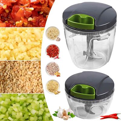 600/1000ml Manual Food Chopper Hand Pull String Vegetable Cu