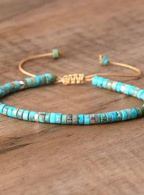 Nautral Stone 2x4mm Blue Emperor Stone Blood Stone Tiger Eye