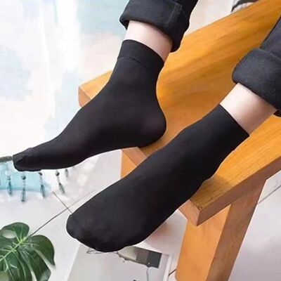 5 Pairs Men's Lightweight Ice Silk Socks, Airy Leisure Plain