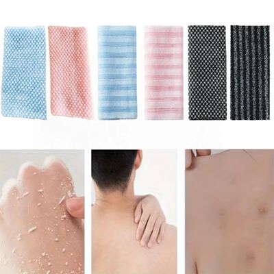 1PC Japanese Exfoliating Washcloth Nylon Back Scrubber Body