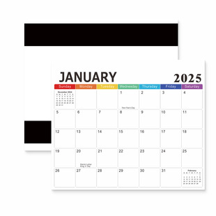 2025 English calendar magnetic refrigerator magnets Calendar