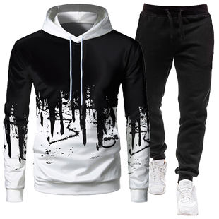 Autumn Winter Trending Tracksuits Men Hoodie + Pant