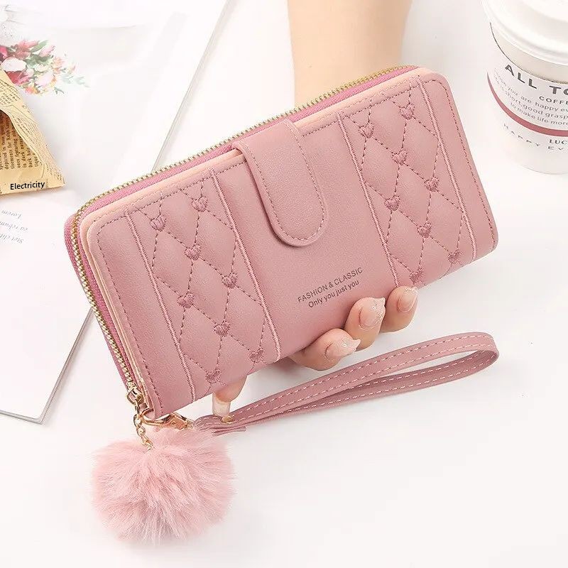 Women Long Wallet Pu Leather Card Holder Large Capacity Hasp