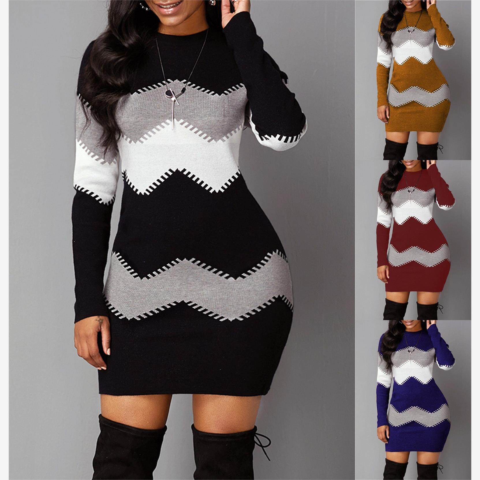 dress women 2025 dresses ladies plus size winter red blue