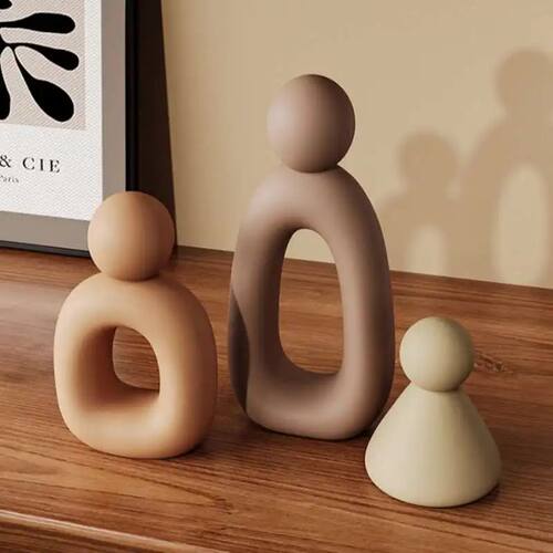 Simple Family Statue Modern Style Home Decor Hollow Sculptur